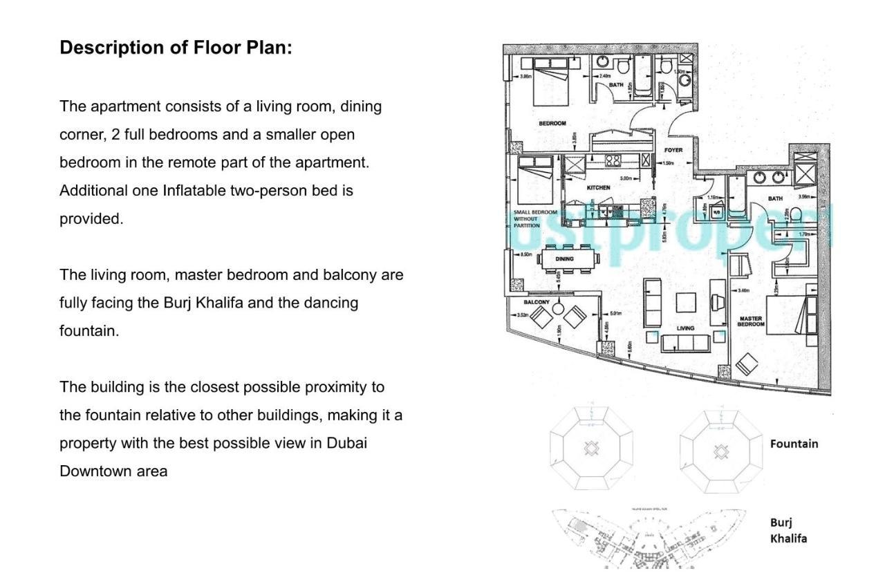 Elite Royal Apartment - Full Burj Khalifa & Fountain View - Brilliant - 2 Bedrooms & 1 Open Bedroom Without Partition Dubai Ngoại thất bức ảnh